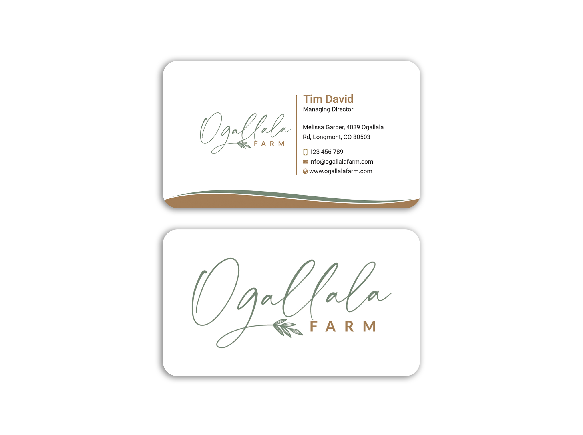 Business Card Design by Expert Bappy for Ogallala Farm, LLC | Design #29790532