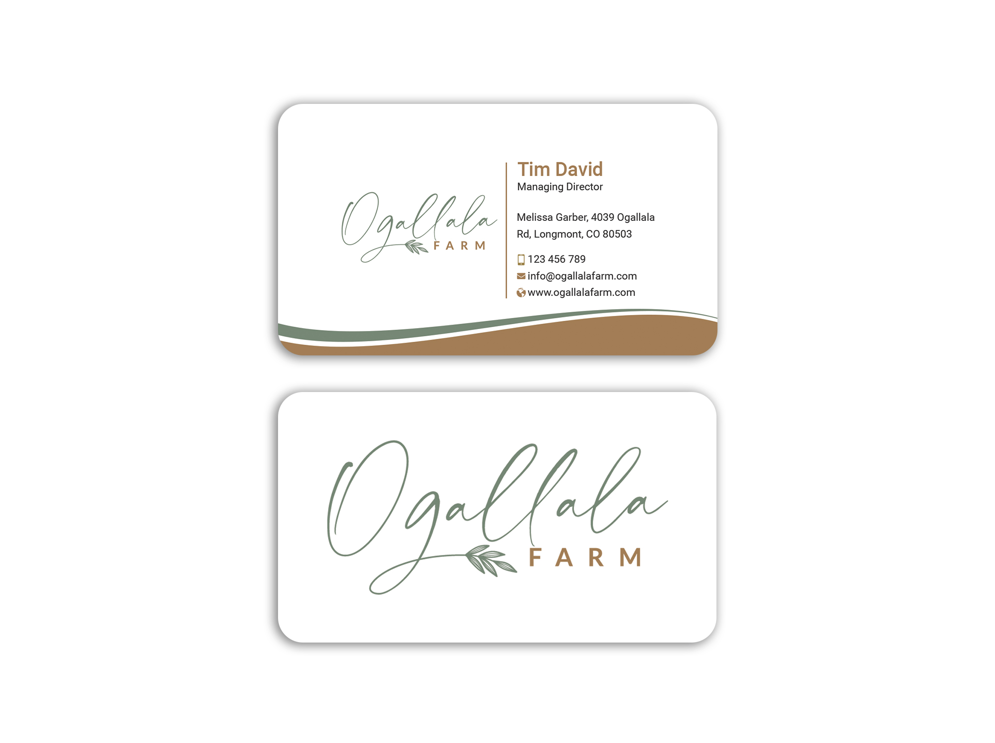 Business Card Design by Expert Bappy for Ogallala Farm, LLC | Design #29790533