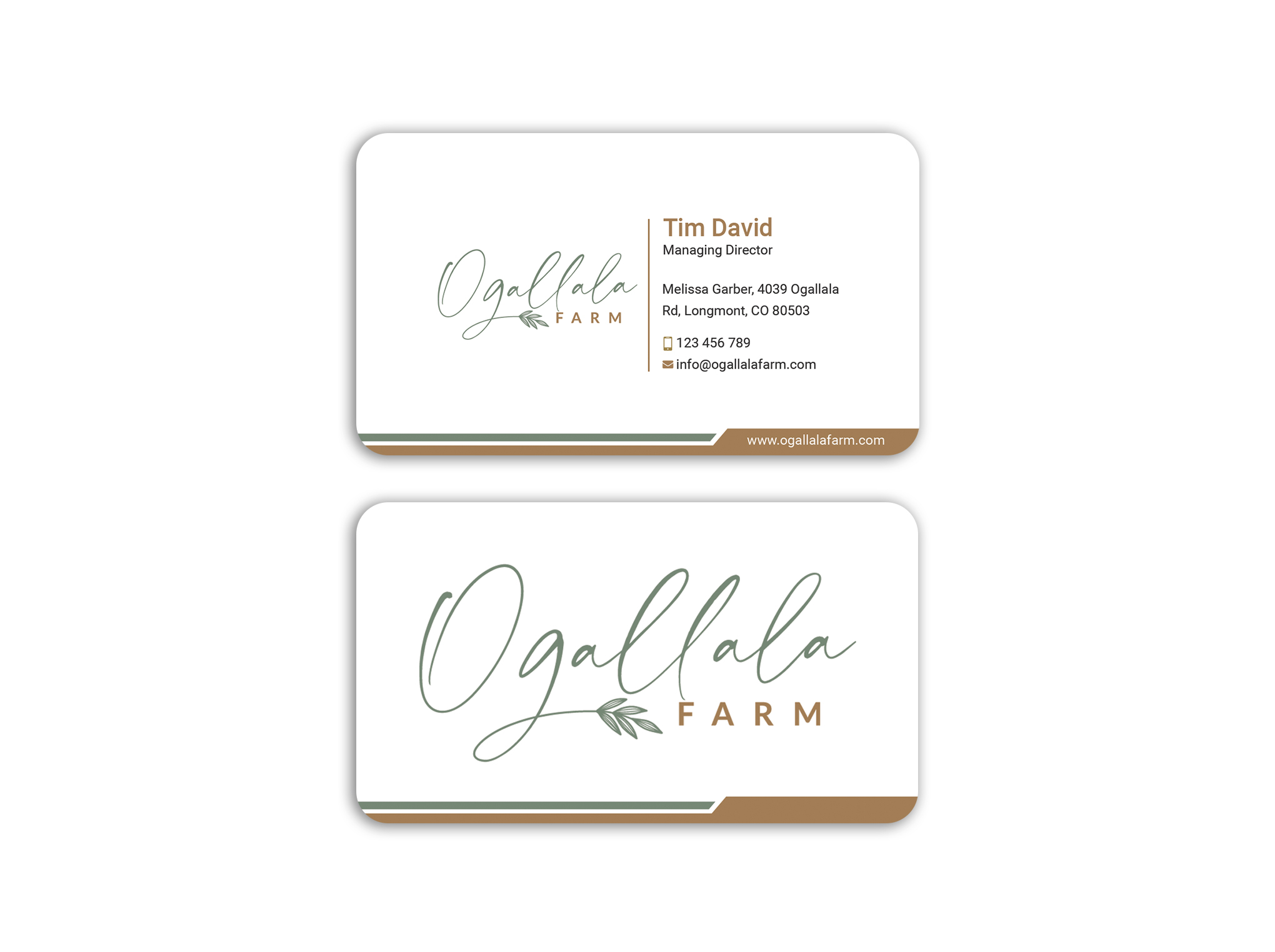 Business Card Design by Expert Bappy for Ogallala Farm, LLC | Design #29790536