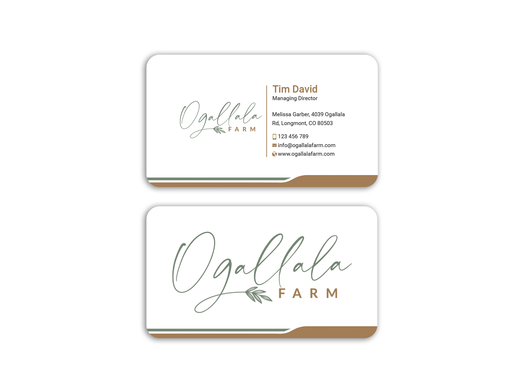Business Card Design by Expert Bappy for Ogallala Farm, LLC | Design #29790538