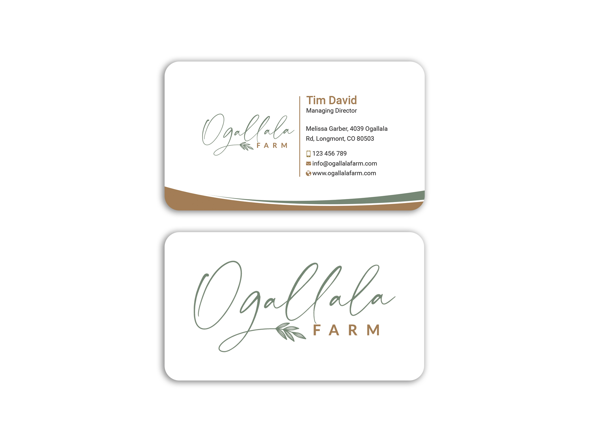 Business Card Design by Expert Bappy for Ogallala Farm, LLC | Design #29790539
