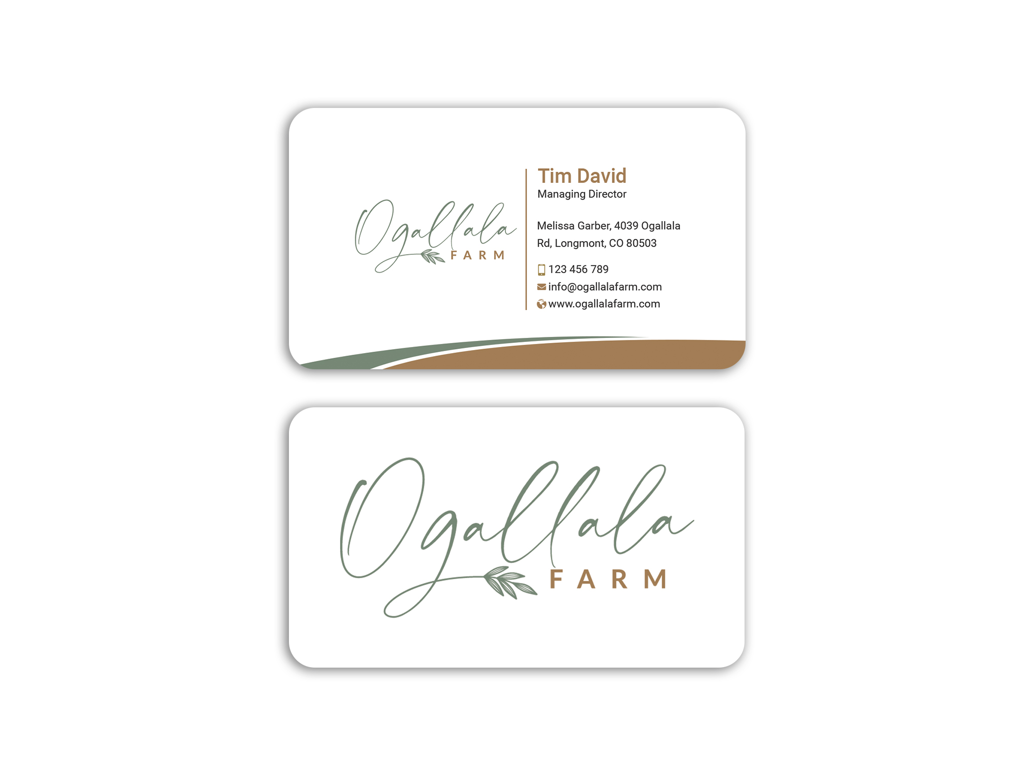 Business Card Design by Expert Bappy for Ogallala Farm, LLC | Design #29790540