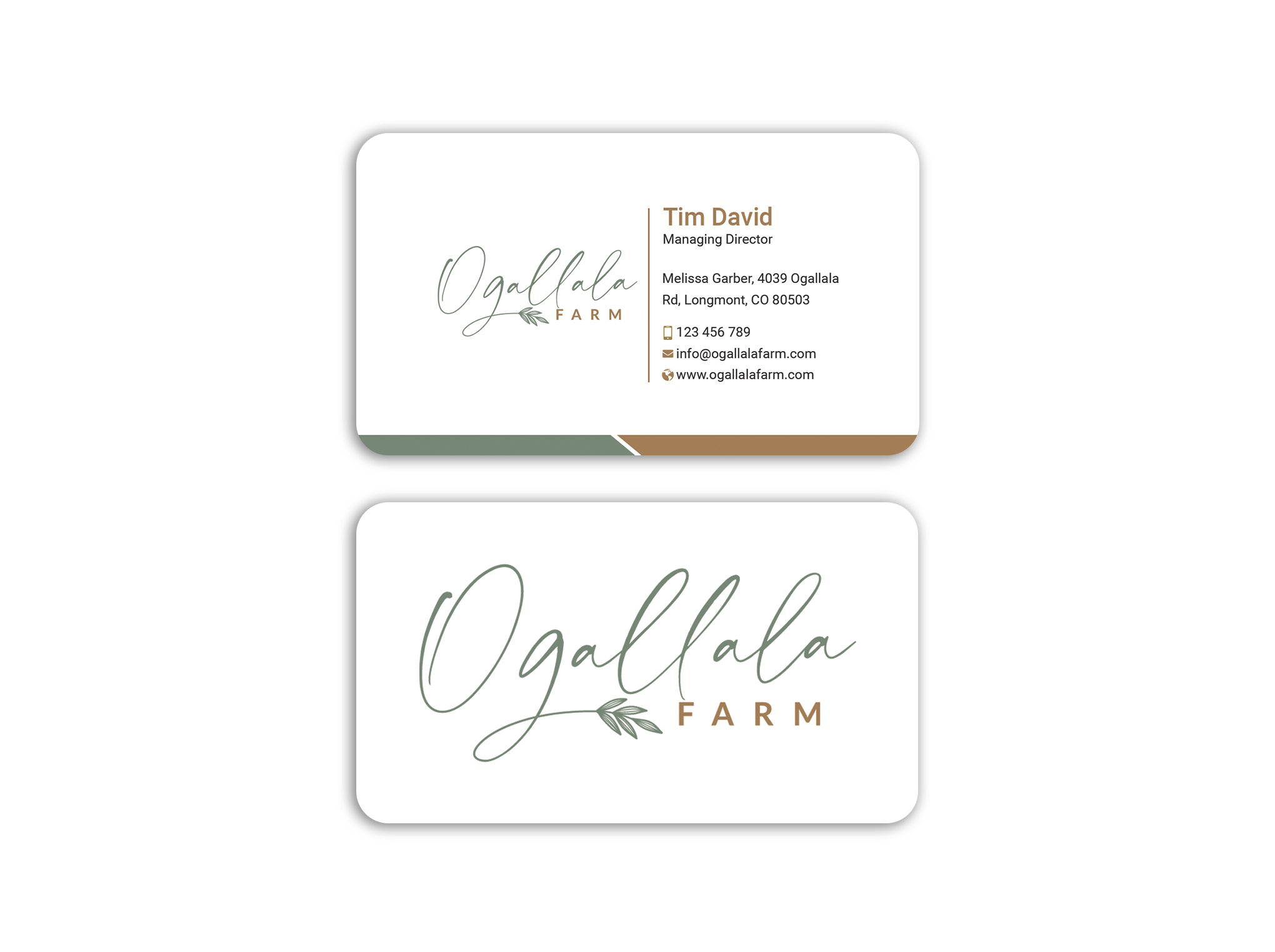 Visitenkarten-Design von Expert Bappy für Ogallala Farm, LLC | Design #29790541