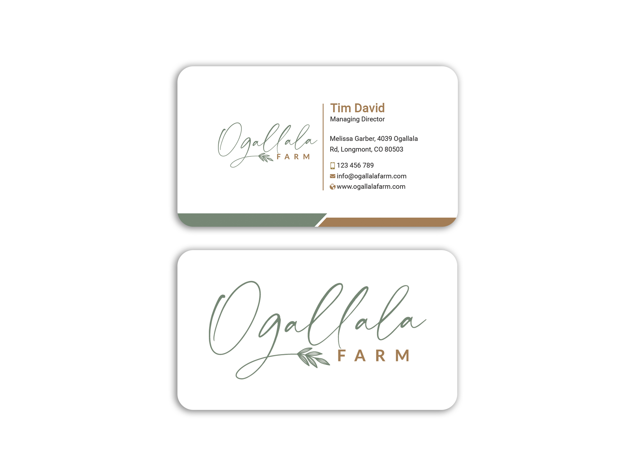 Business Card Design by Expert Bappy for Ogallala Farm, LLC | Design #29790543