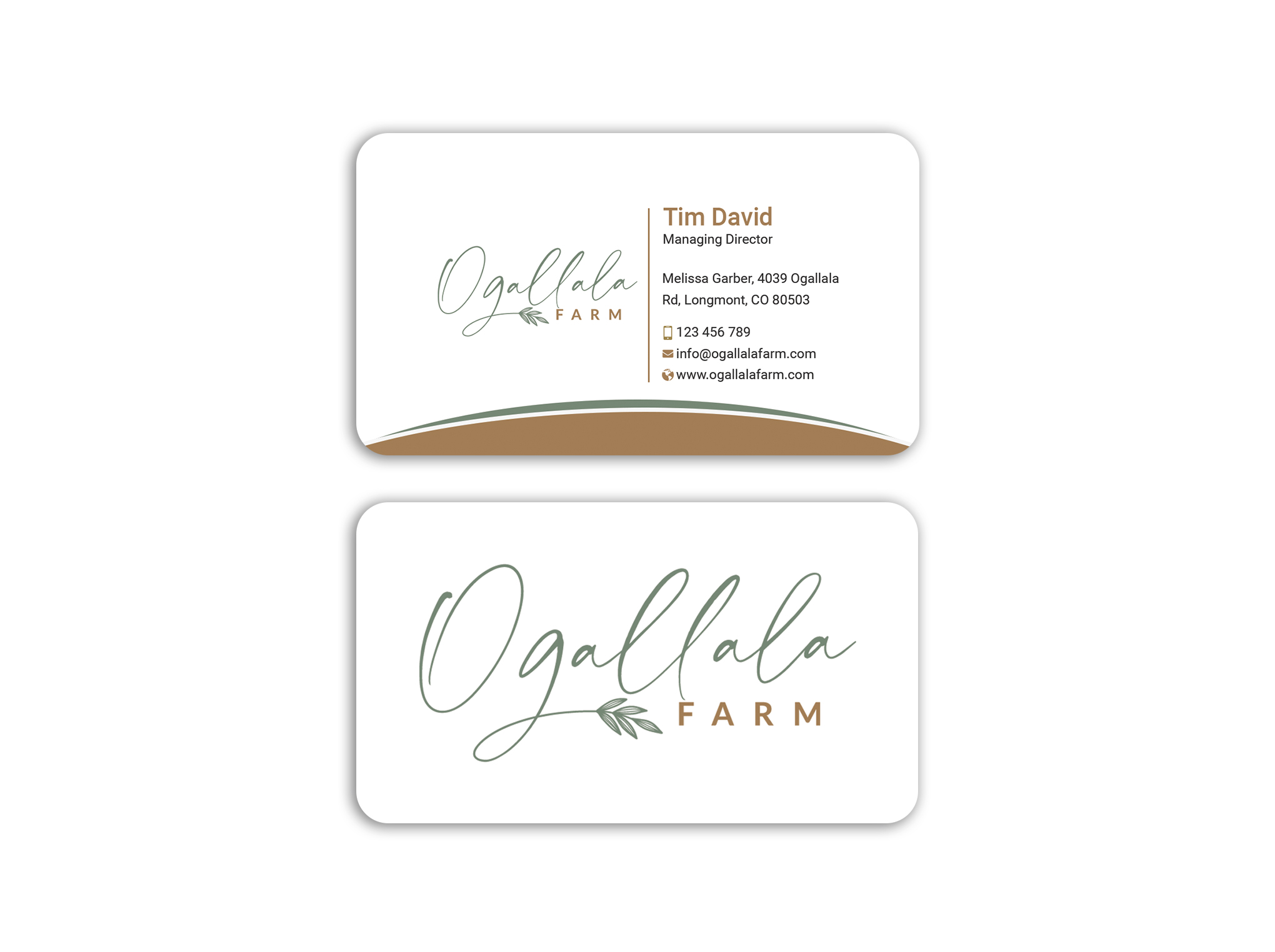 Business Card Design by Expert Bappy for Ogallala Farm, LLC | Design #29790544