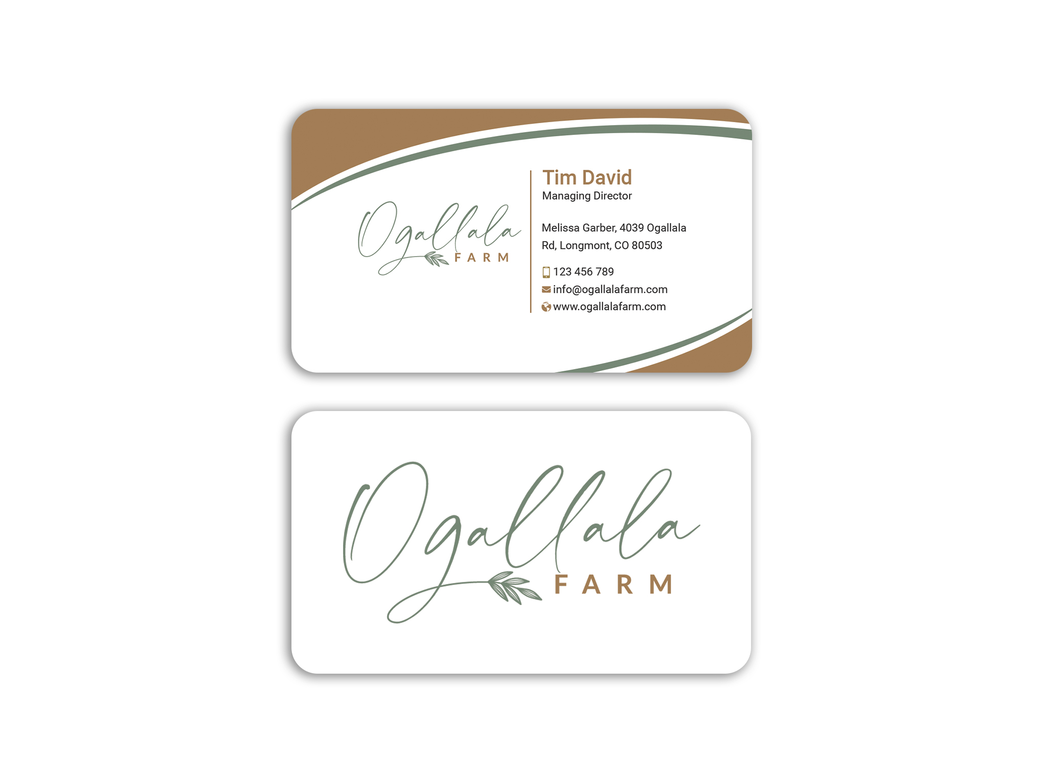 Business Card Design by Expert Bappy for Ogallala Farm, LLC | Design #29790545
