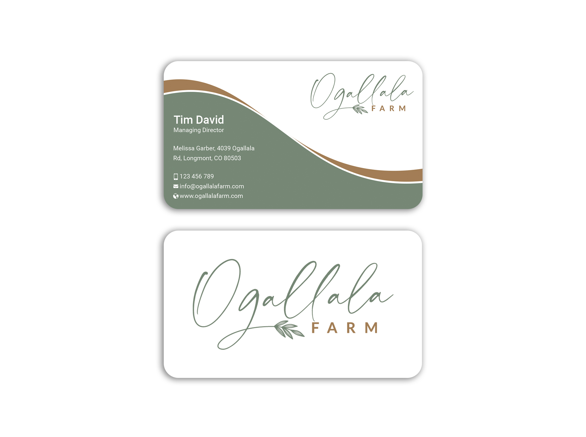 Business Card Design by Expert Bappy for Ogallala Farm, LLC | Design #29790547