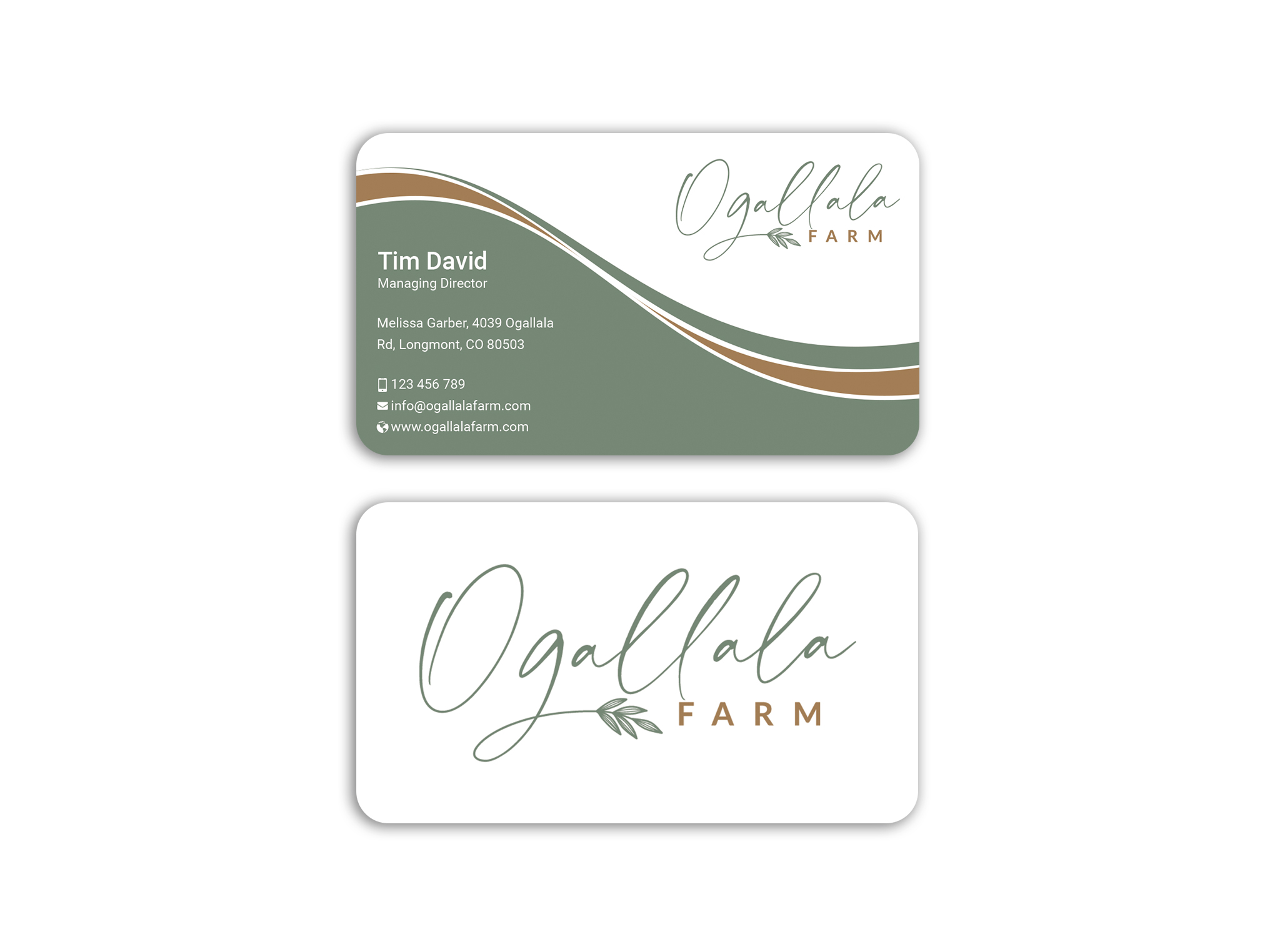 Business Card Design by Expert Bappy for Ogallala Farm, LLC | Design #29790548