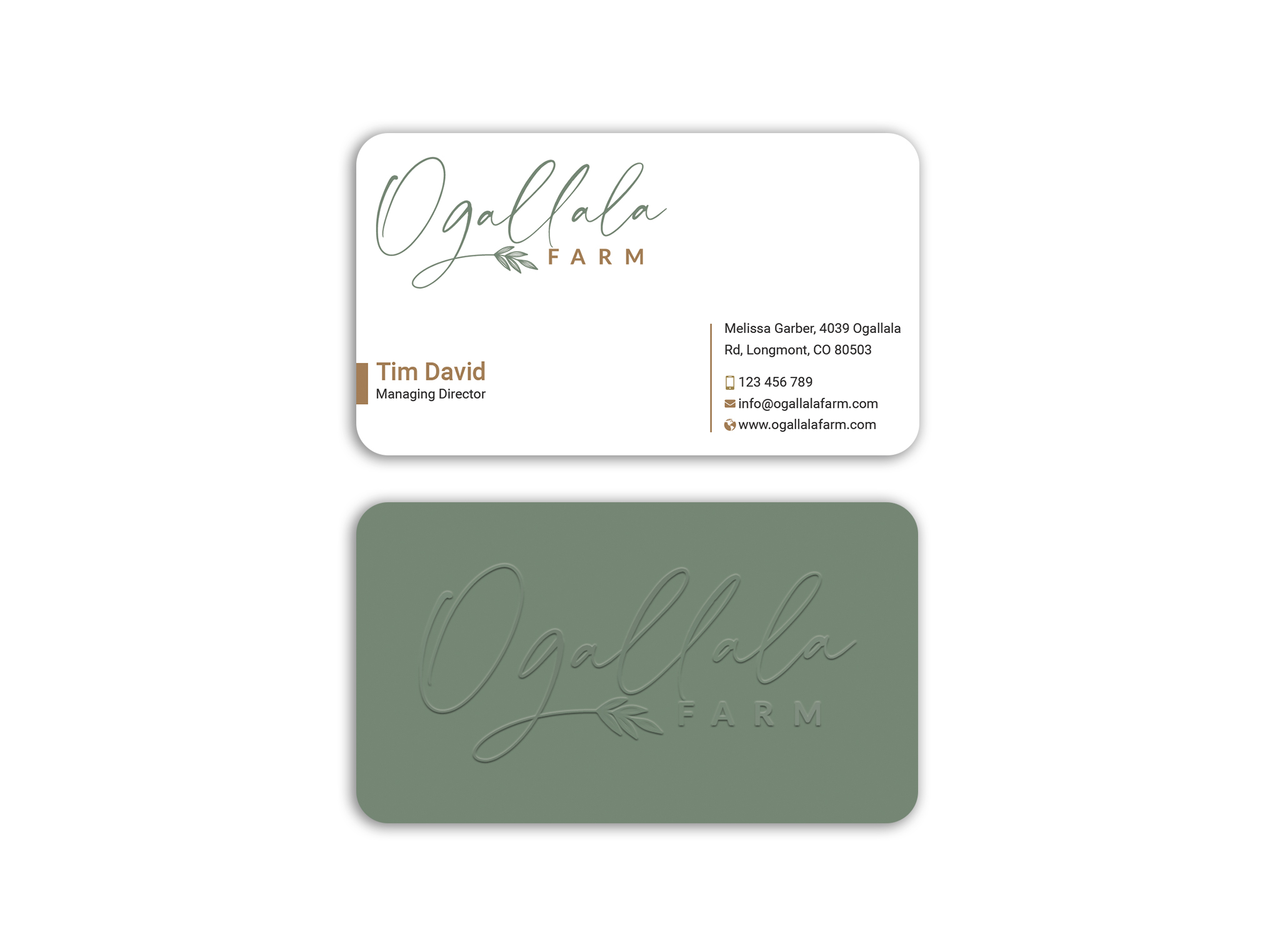 Business Card Design by Expert Bappy for Ogallala Farm, LLC | Design #29793256