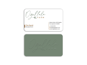 Business Card Design by Expert Bappy for Ogallala Farm, LLC | Design: #29793256