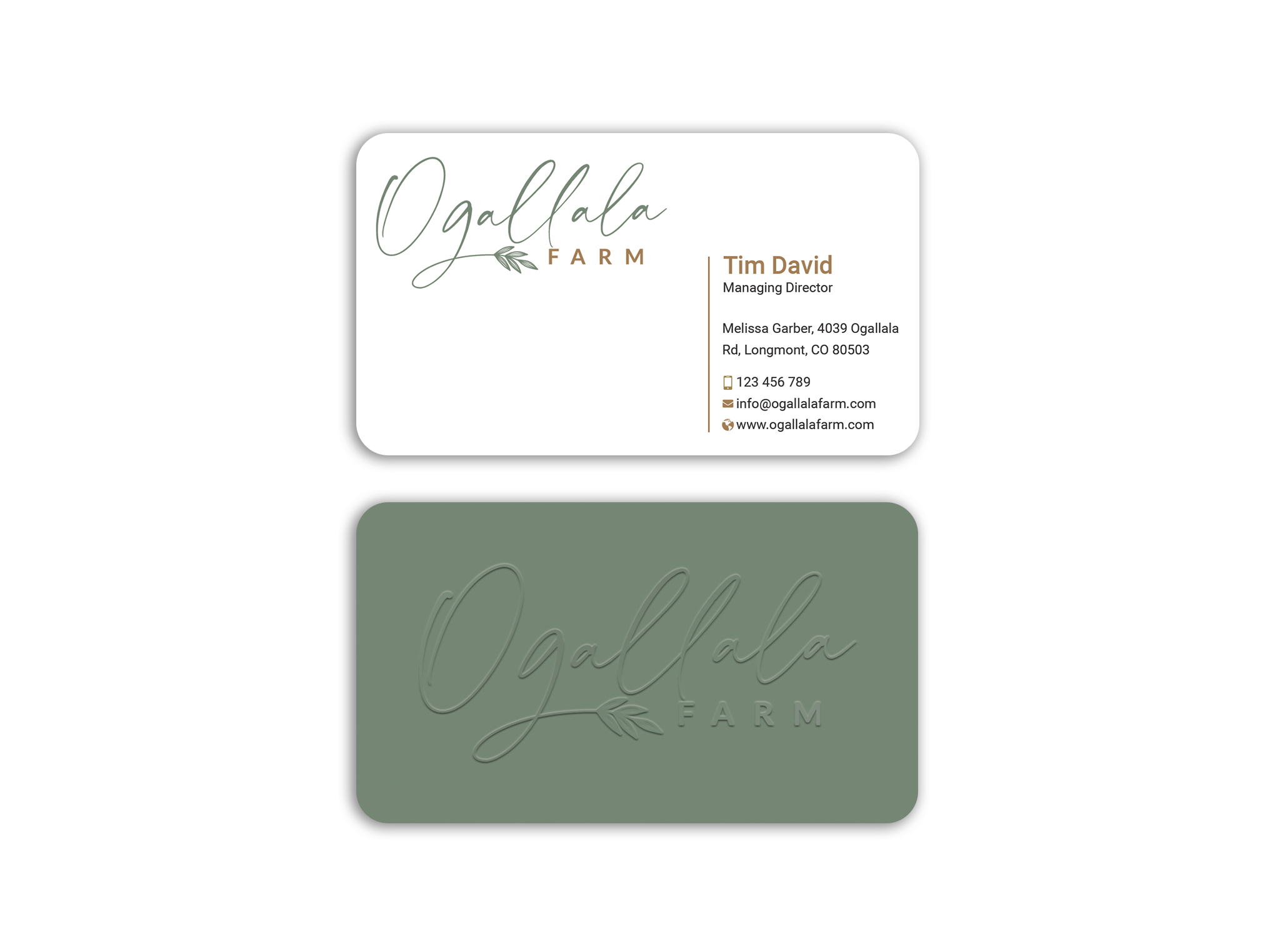 Business Card Design by Expert Bappy for Ogallala Farm, LLC | Design #29793257