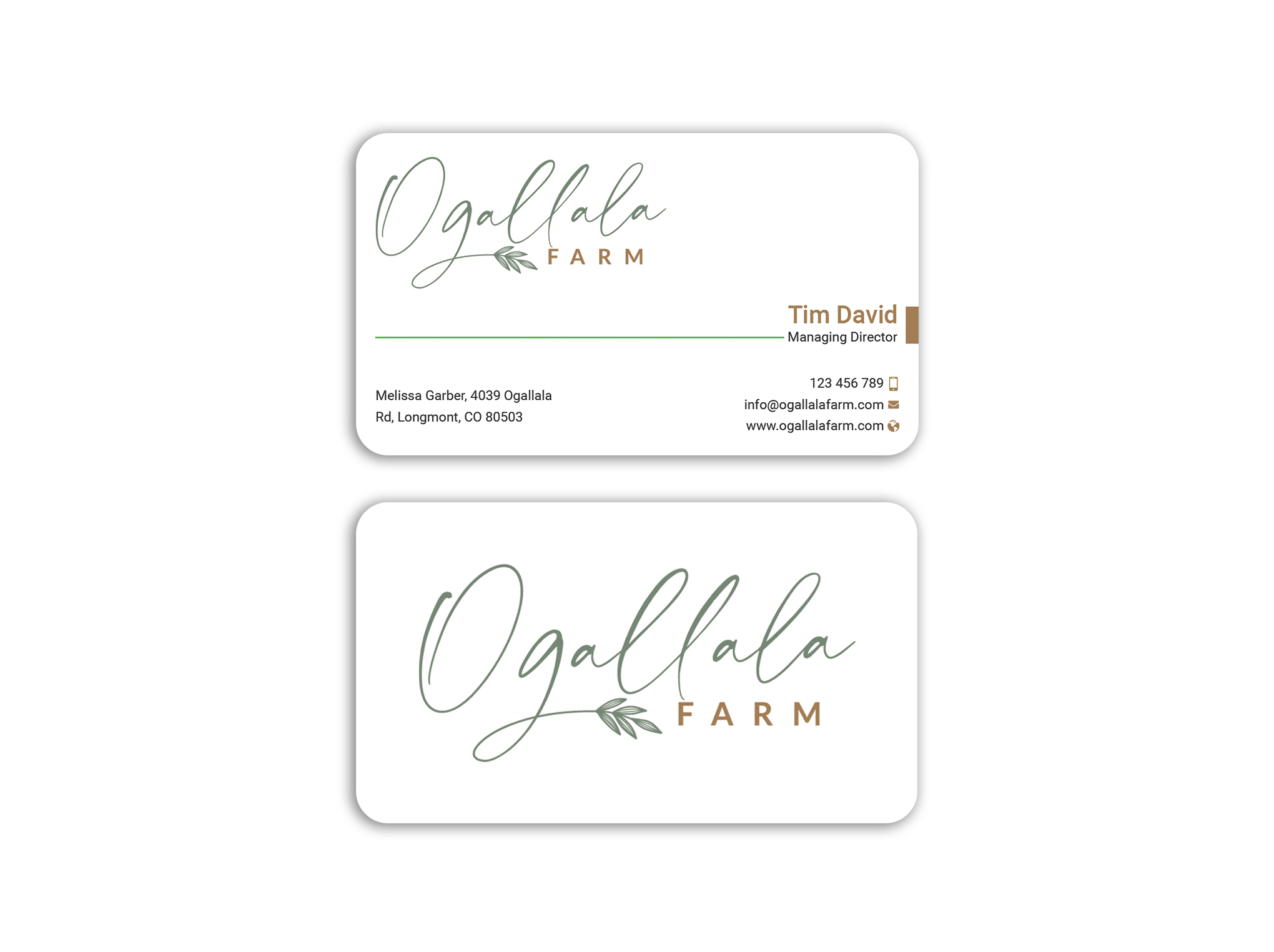 Business Card Design by Expert Bappy for Ogallala Farm, LLC | Design #29793258