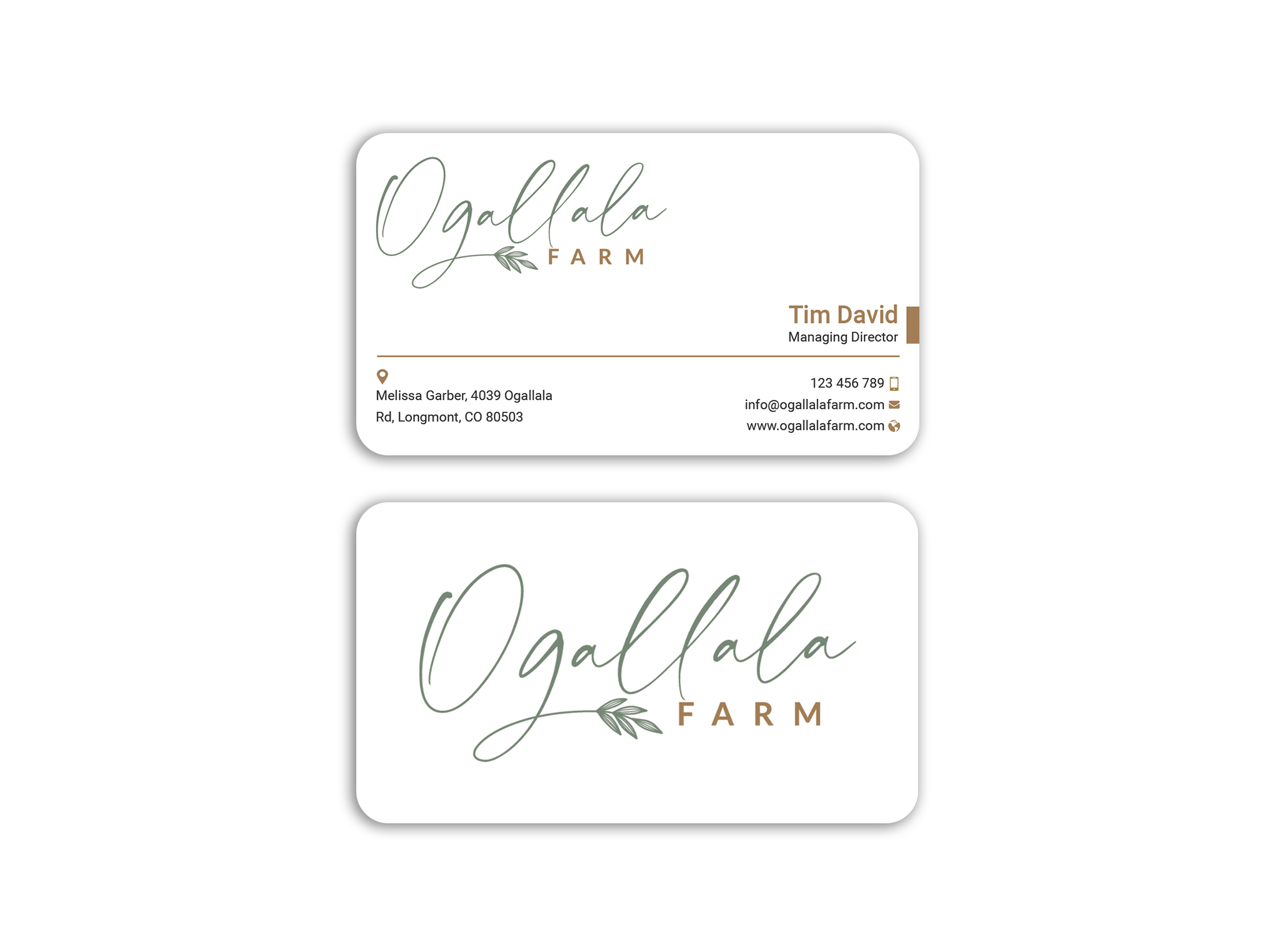 Business Card Design by Expert Bappy for Ogallala Farm, LLC | Design #29793259