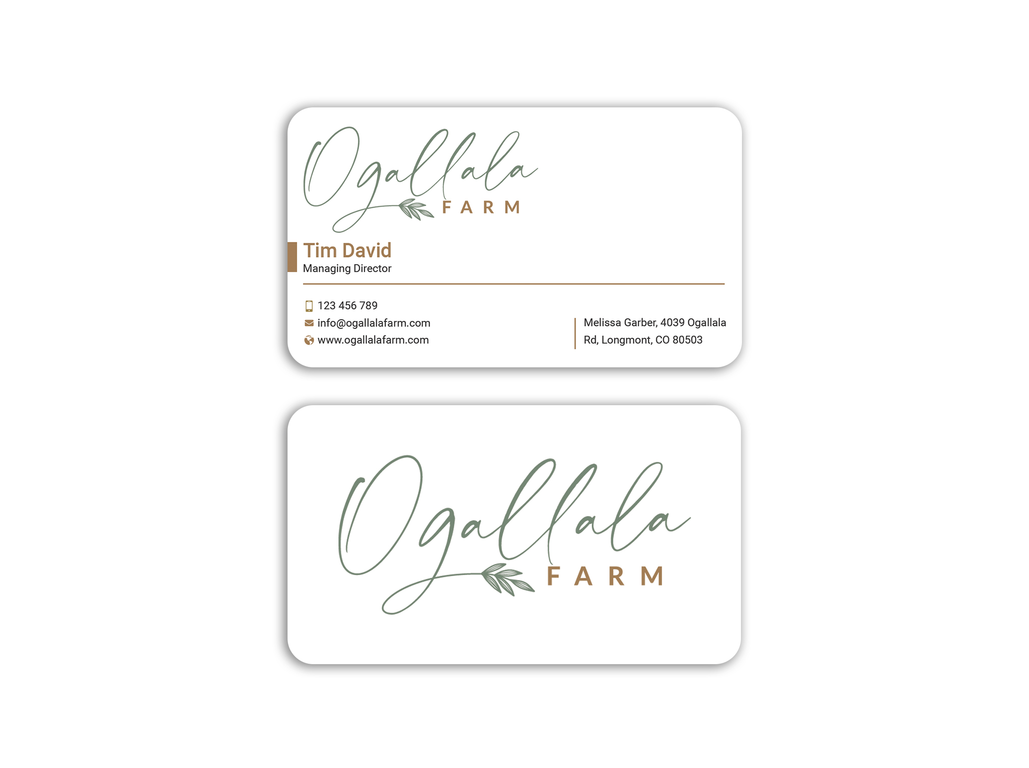 Business Card Design by Expert Bappy for Ogallala Farm, LLC | Design #29793260
