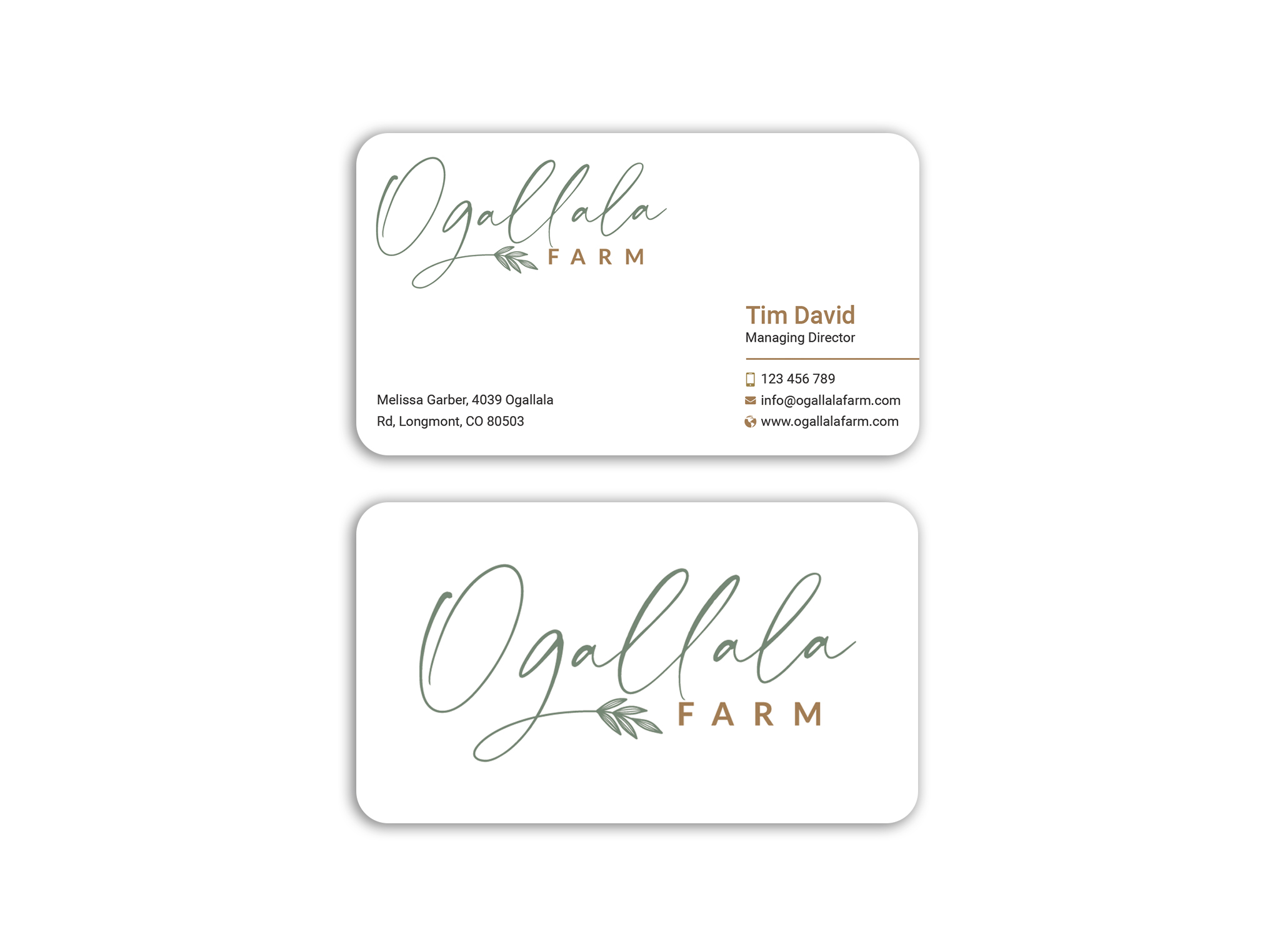 Business Card Design by Expert Bappy for Ogallala Farm, LLC | Design #29793262
