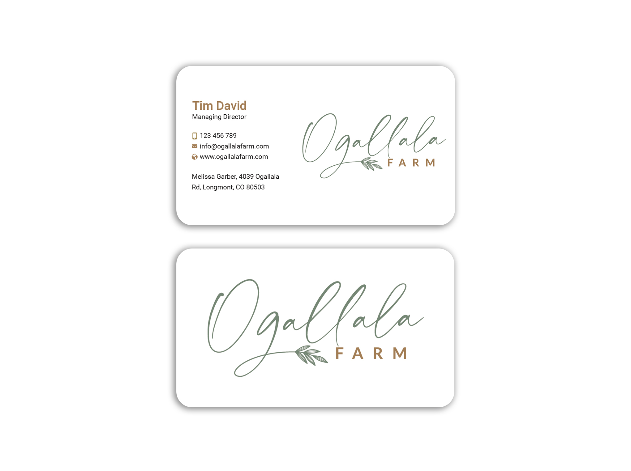 Business Card Design by Expert Bappy for Ogallala Farm, LLC | Design #29793265