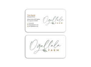 Business Card Design by Expert Bappy for Ogallala Farm, LLC | Design: #29793267