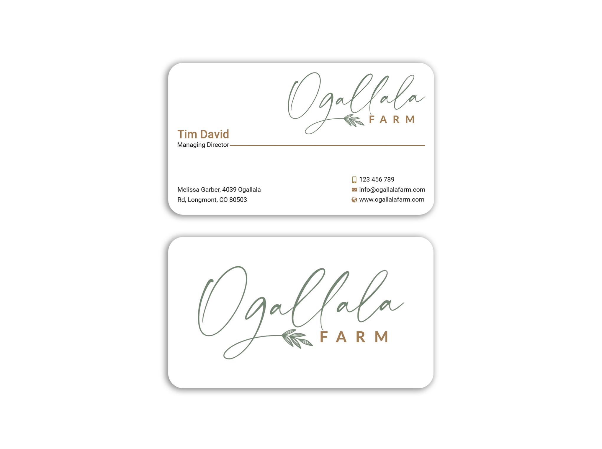Business Card Design by Expert Bappy for Ogallala Farm, LLC | Design #29793269