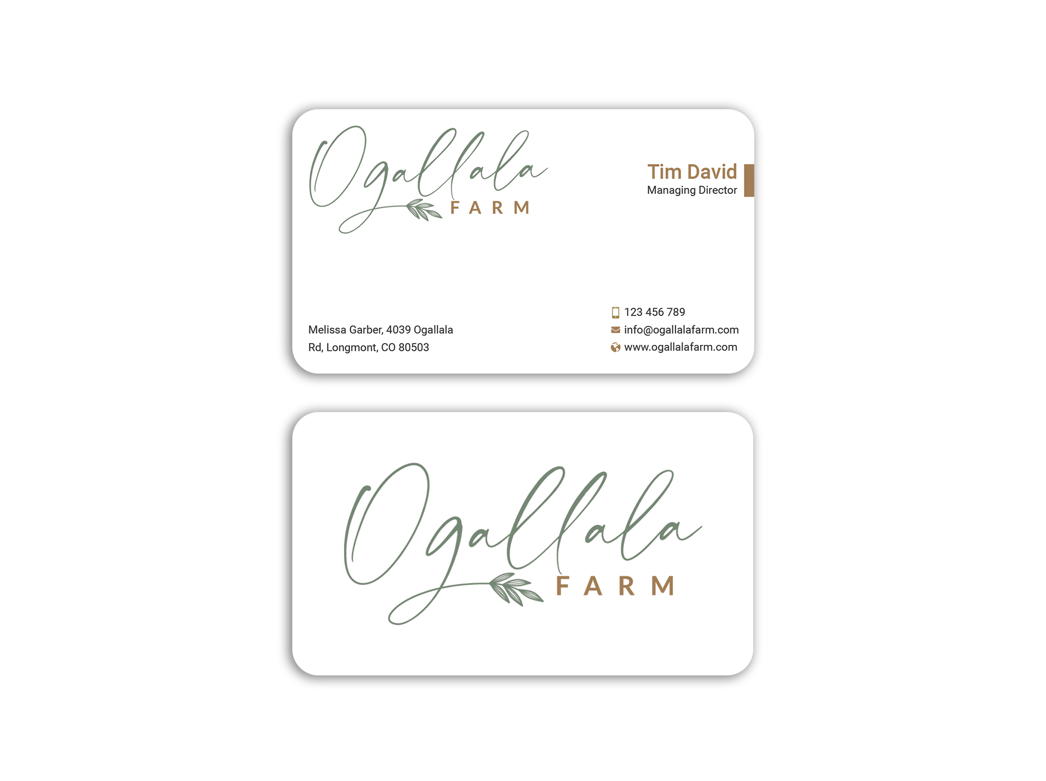 Business Card Design by Expert Bappy for Ogallala Farm, LLC | Design #29793273