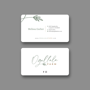 Diseño de Tarjeta de Presentación por Sun Moon Graphic Designer para Ogallala Farm, LLC | Diseño: #29797296