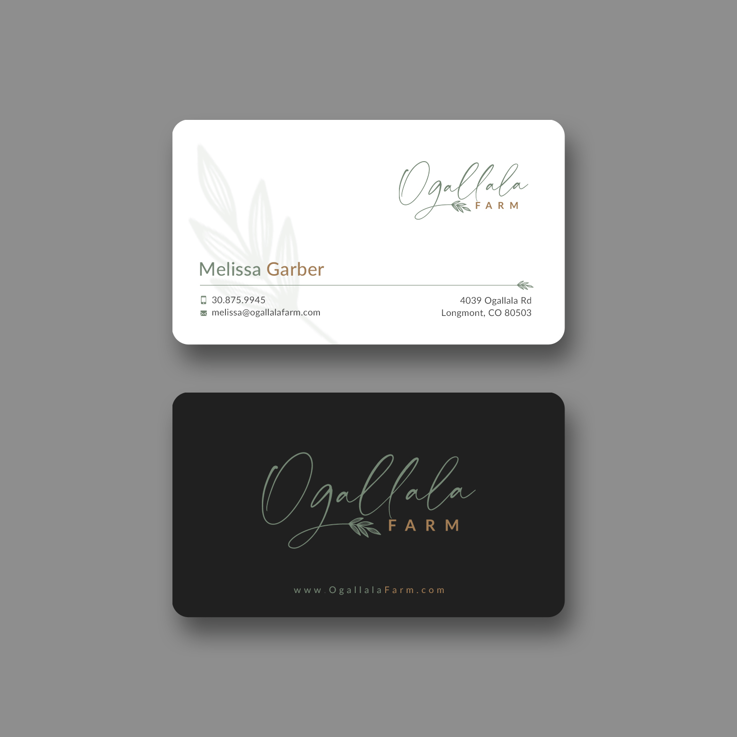 Diseño de Tarjeta de Presentación por Sun Moon Graphic Designer para Ogallala Farm, LLC | Diseño #29797299