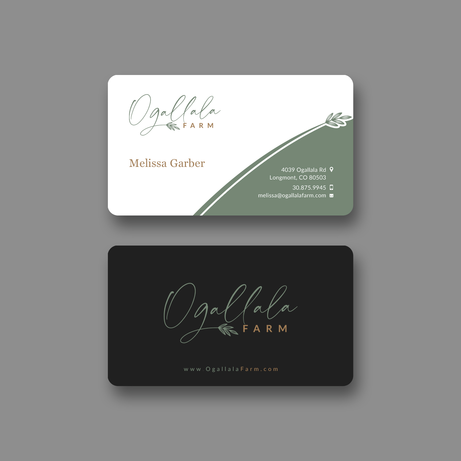 Visitenkarten-Design von Sun Moon Graphic Designer für Ogallala Farm, LLC | Design #29797315