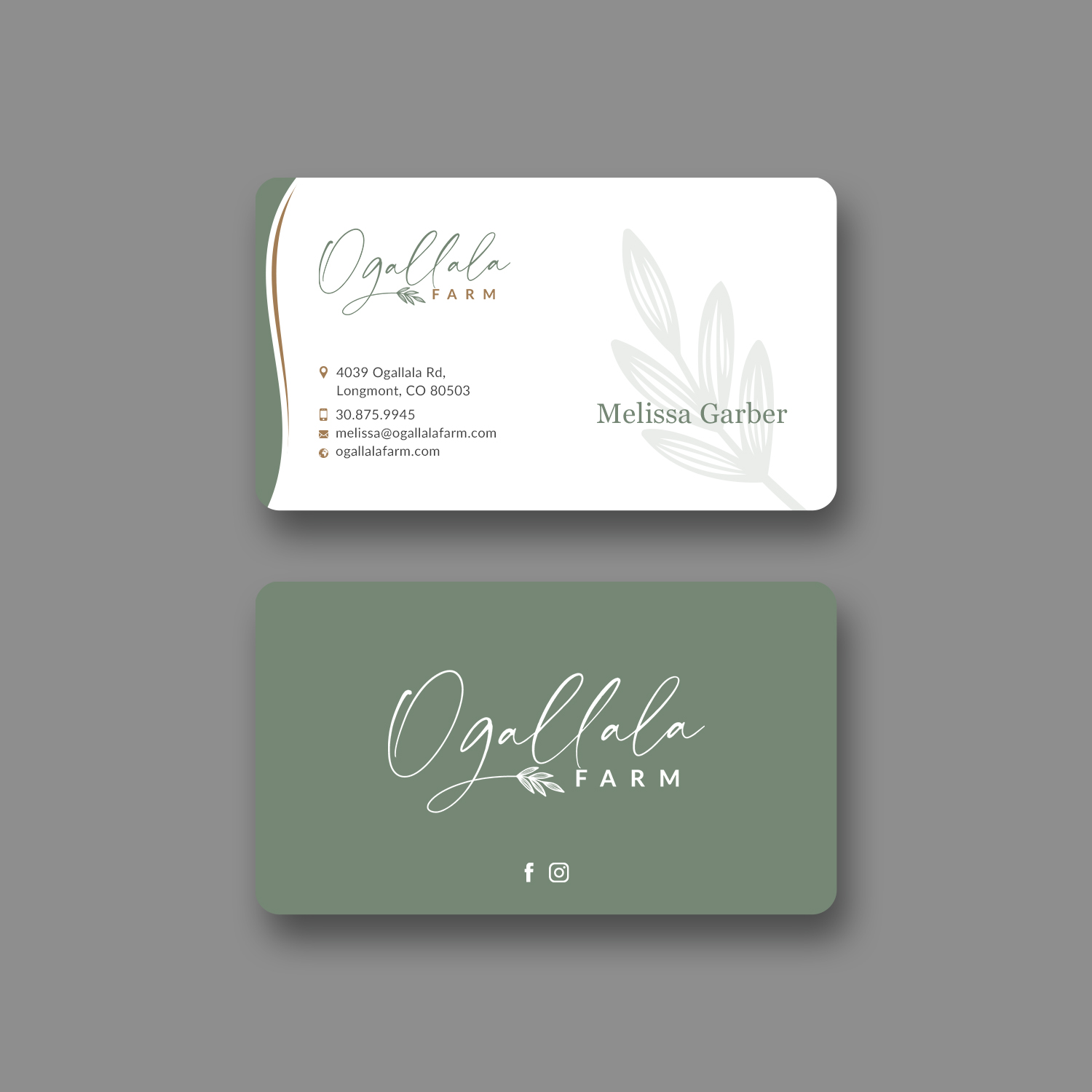 Business Card Design by Sun Moon Graphic Designer for Ogallala Farm, LLC | Design #29797316