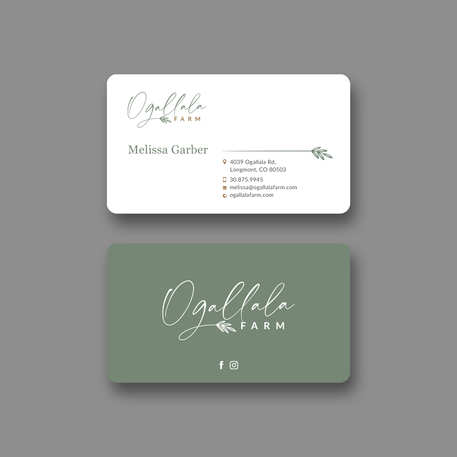 Visitenkarten-Design von Sun Moon Graphic Designer für Ogallala Farm, LLC | Design #29797317