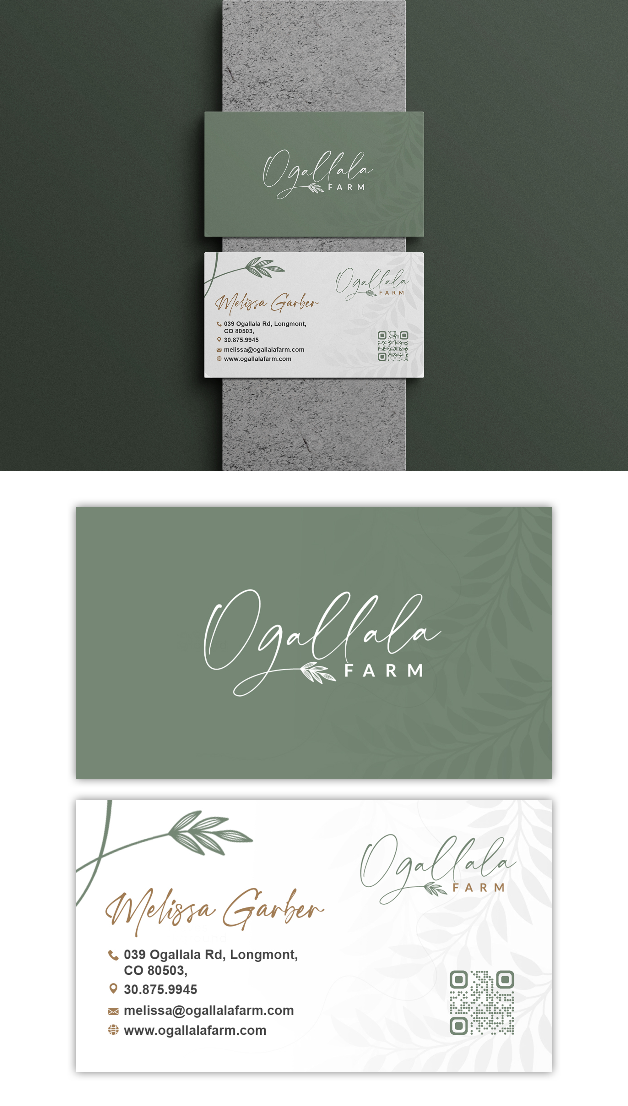 Business Card Design by ArtHive for Ogallala Farm, LLC | Design #29787449