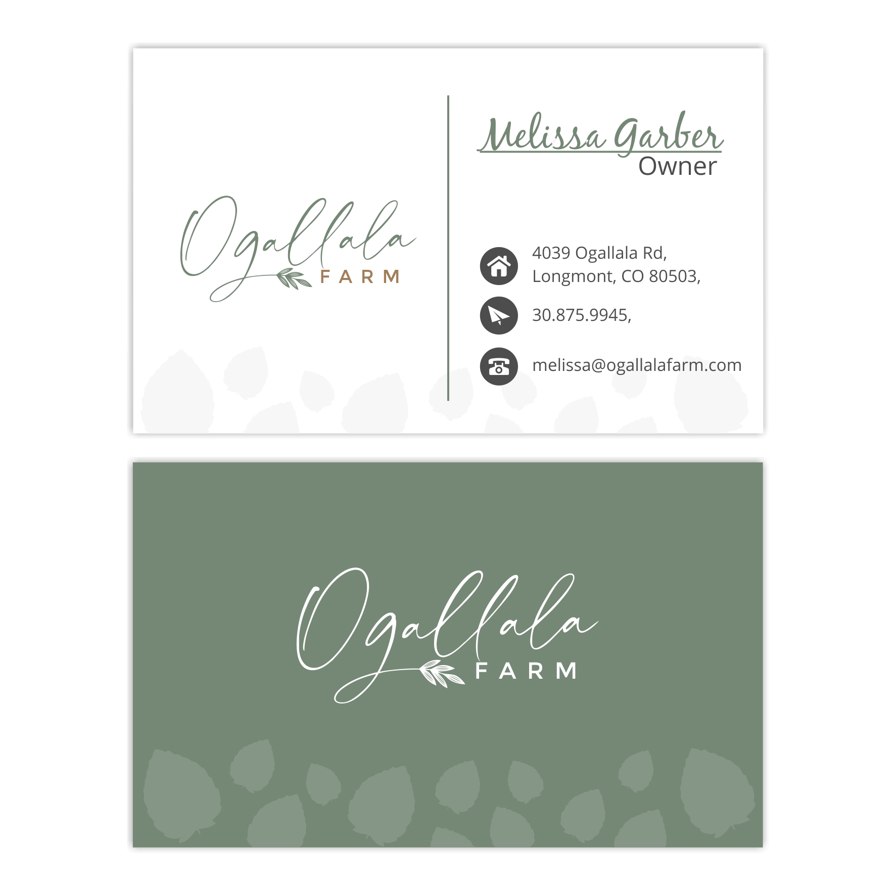Business Card Design by Hanif Logo's for Ogallala Farm, LLC | Design #29788438