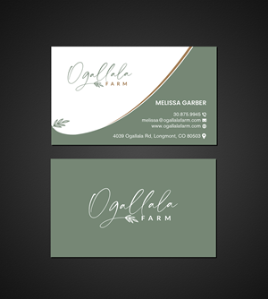 Business Card Design by Creations Box 2015 for Ogallala Farm, LLC | Design: #29795150