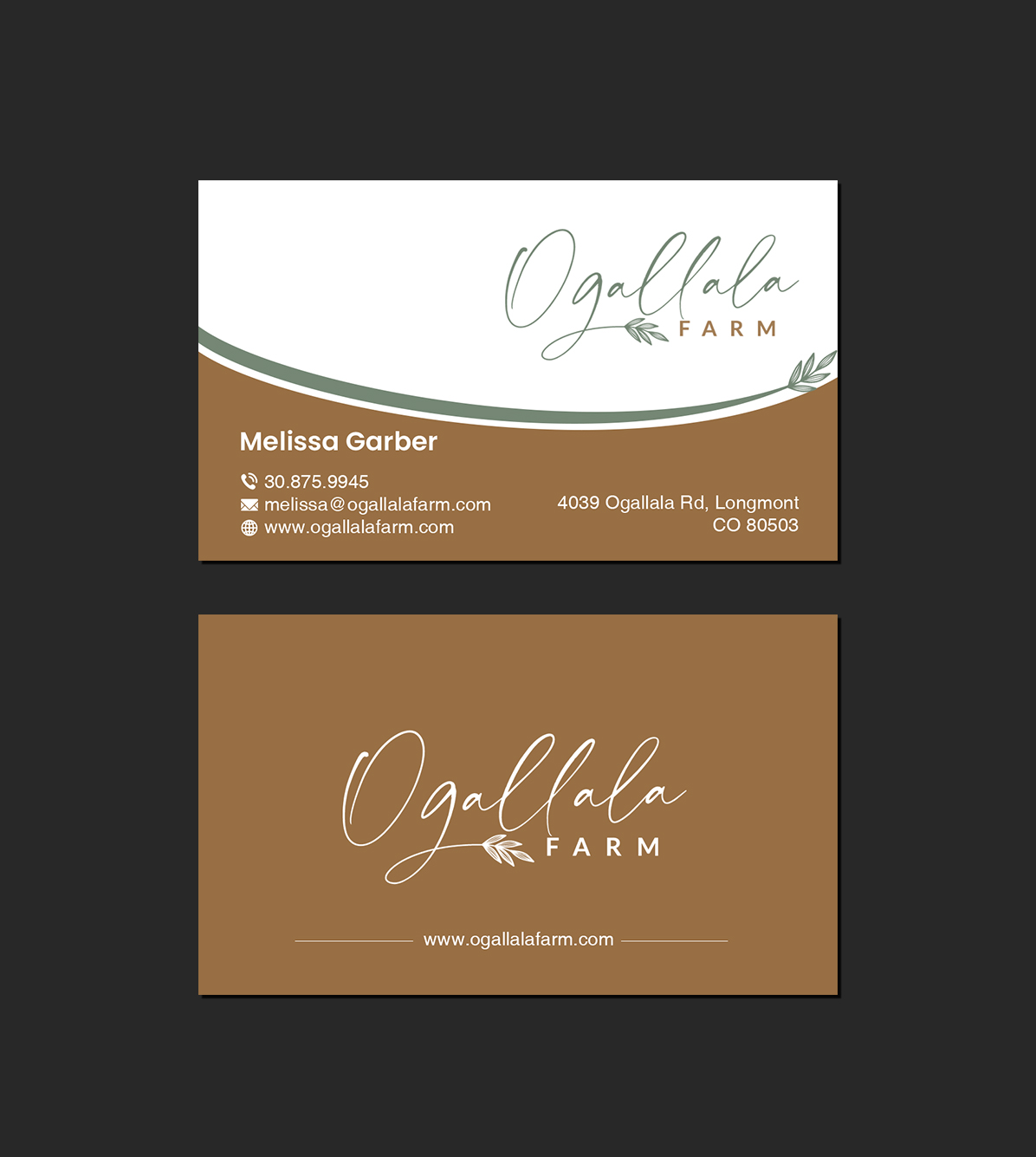 Design de Carte de Visite par Creations Box 2015 pour Ogallala Farm, LLC | Design #29796623