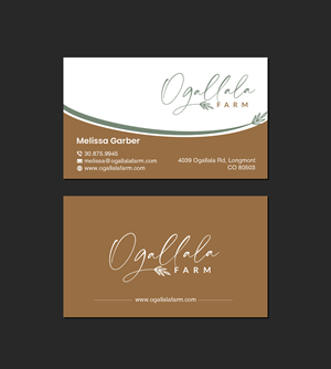 Business Card Design by Creations Box 2015 for Ogallala Farm, LLC | Design: #29796623