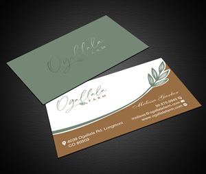 Business Card Design by Creations Box 2015 for Ogallala Farm, LLC | Design: #29796638