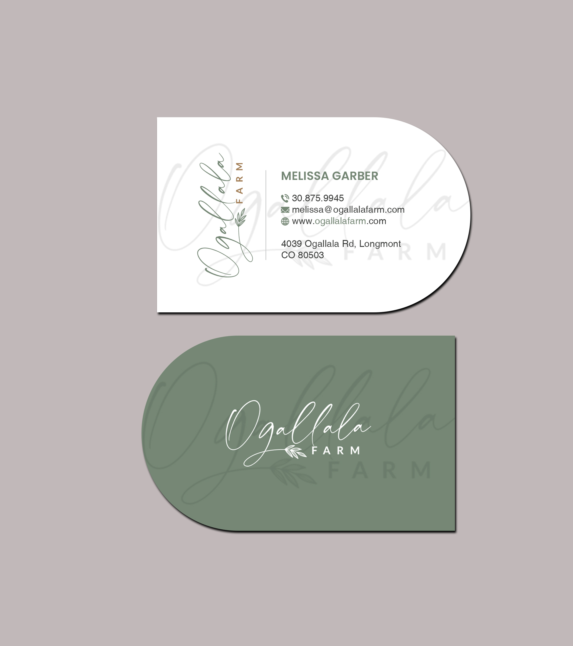 Visitenkarten-Design von Creations Box 2015 für Ogallala Farm, LLC | Design #29799485
