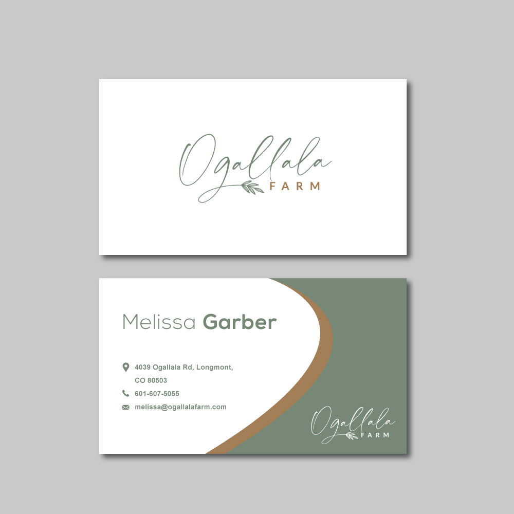 Business Card Design by objects for Ogallala Farm, LLC | Design #29791664