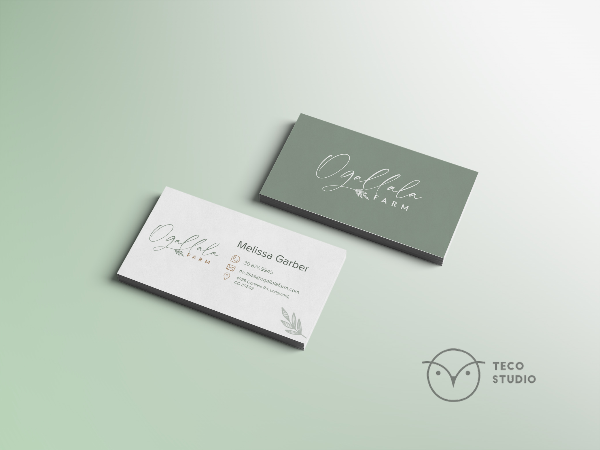 Business Card Design by Teco Studio for Ogallala Farm, LLC | Design #29790341