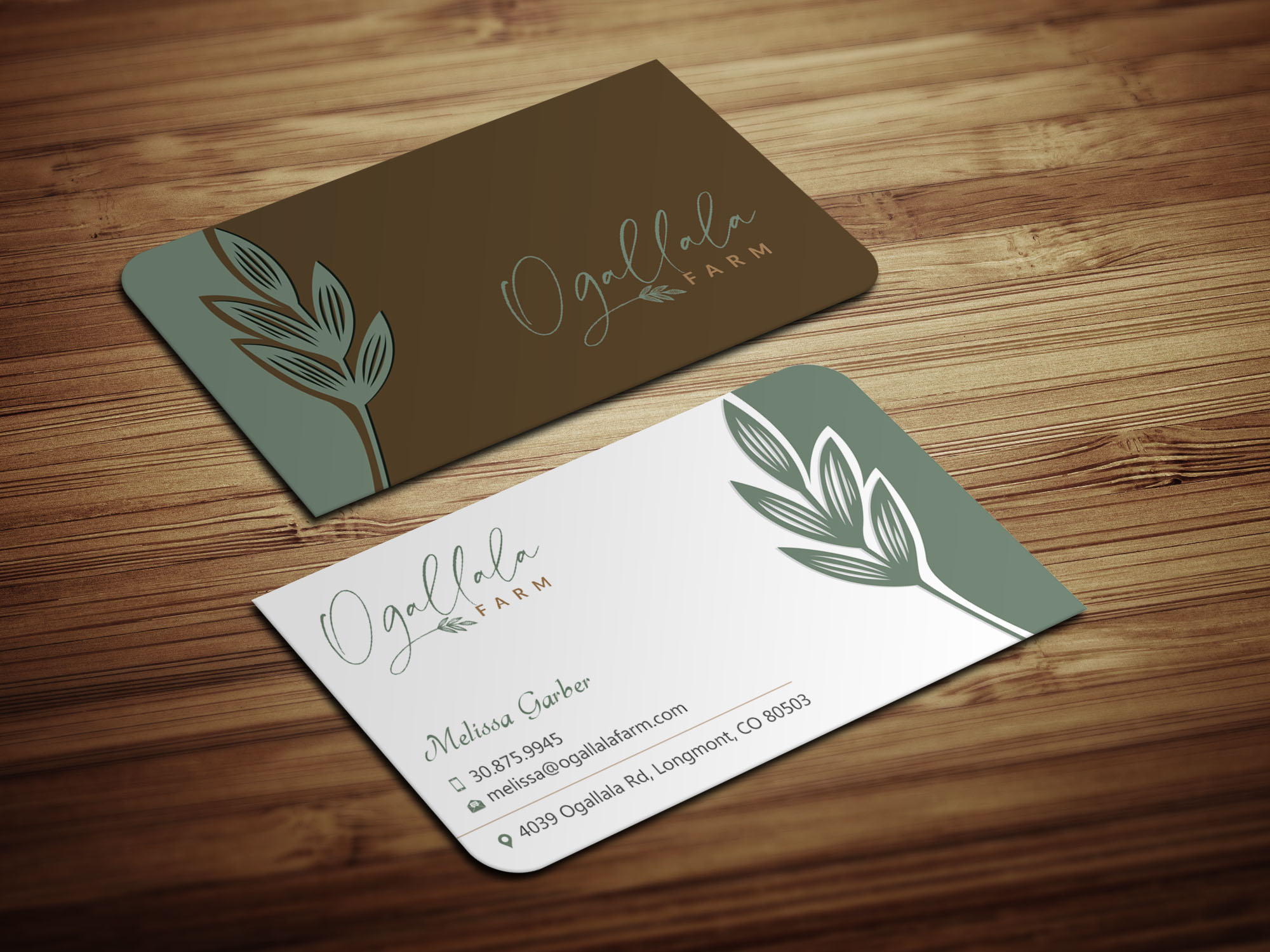 Business Card Design by Magic of Art for Ogallala Farm, LLC | Design #29797797
