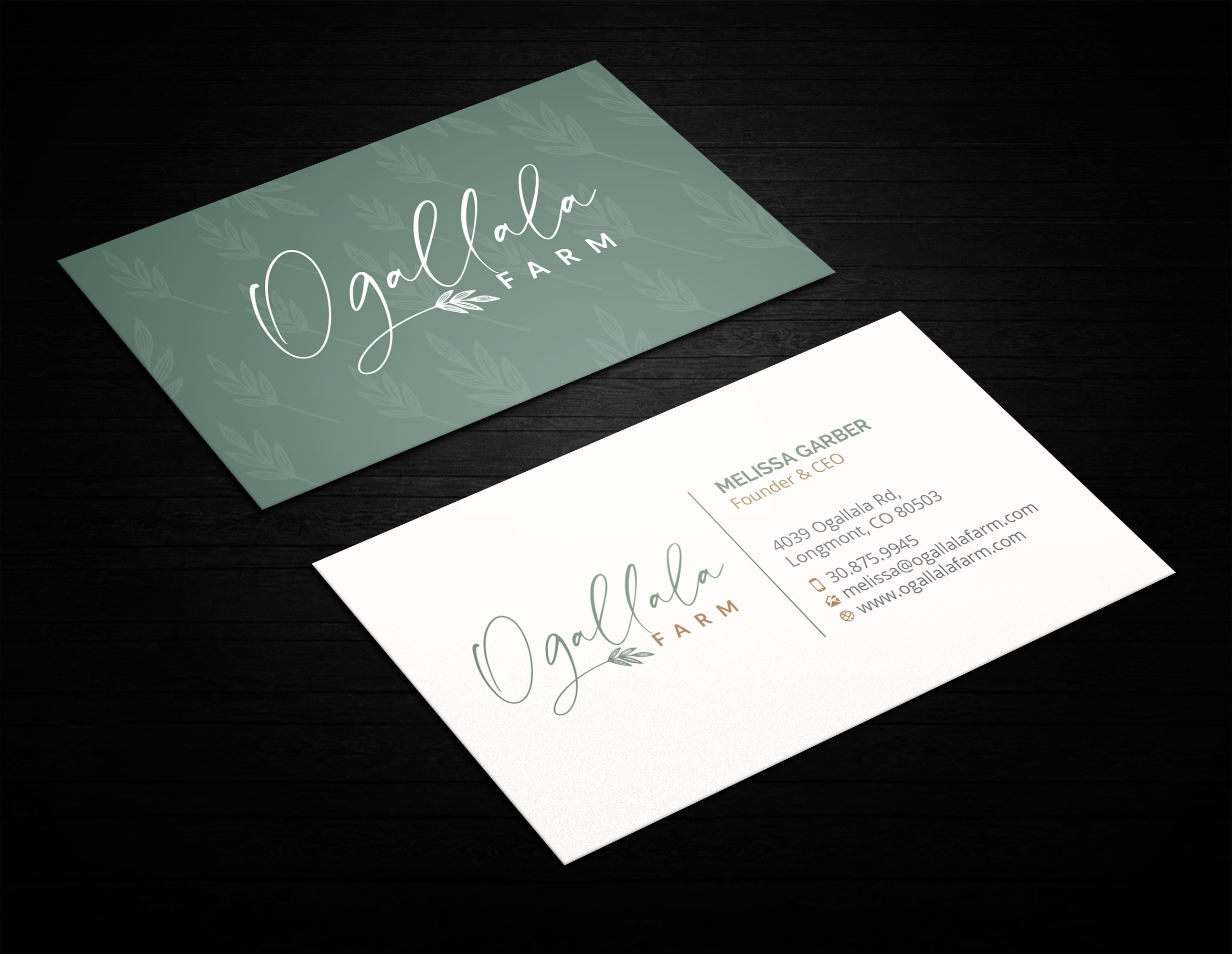 Business Card Design by R.design for Ogallala Farm, LLC | Design #29789440