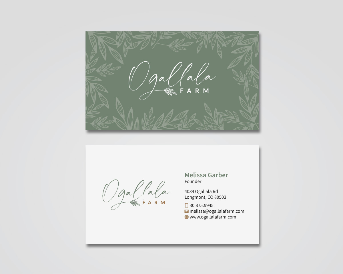 Business Card Design by MDesign for Ogallala Farm, LLC | Design #29808330