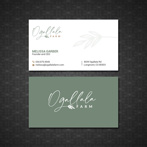 Business Card Design by Bold Pixels for Ogallala Farm, LLC | Design: #29789441