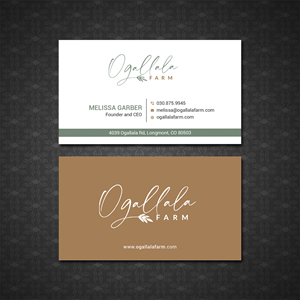 Business Card Design by Bold Pixels for Ogallala Farm, LLC | Design: #29789492