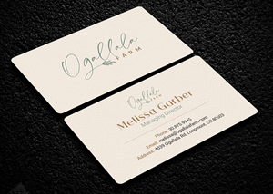 Business Card Design by Soma.Debnath for Ogallala Farm, LLC | Design: #29804673
