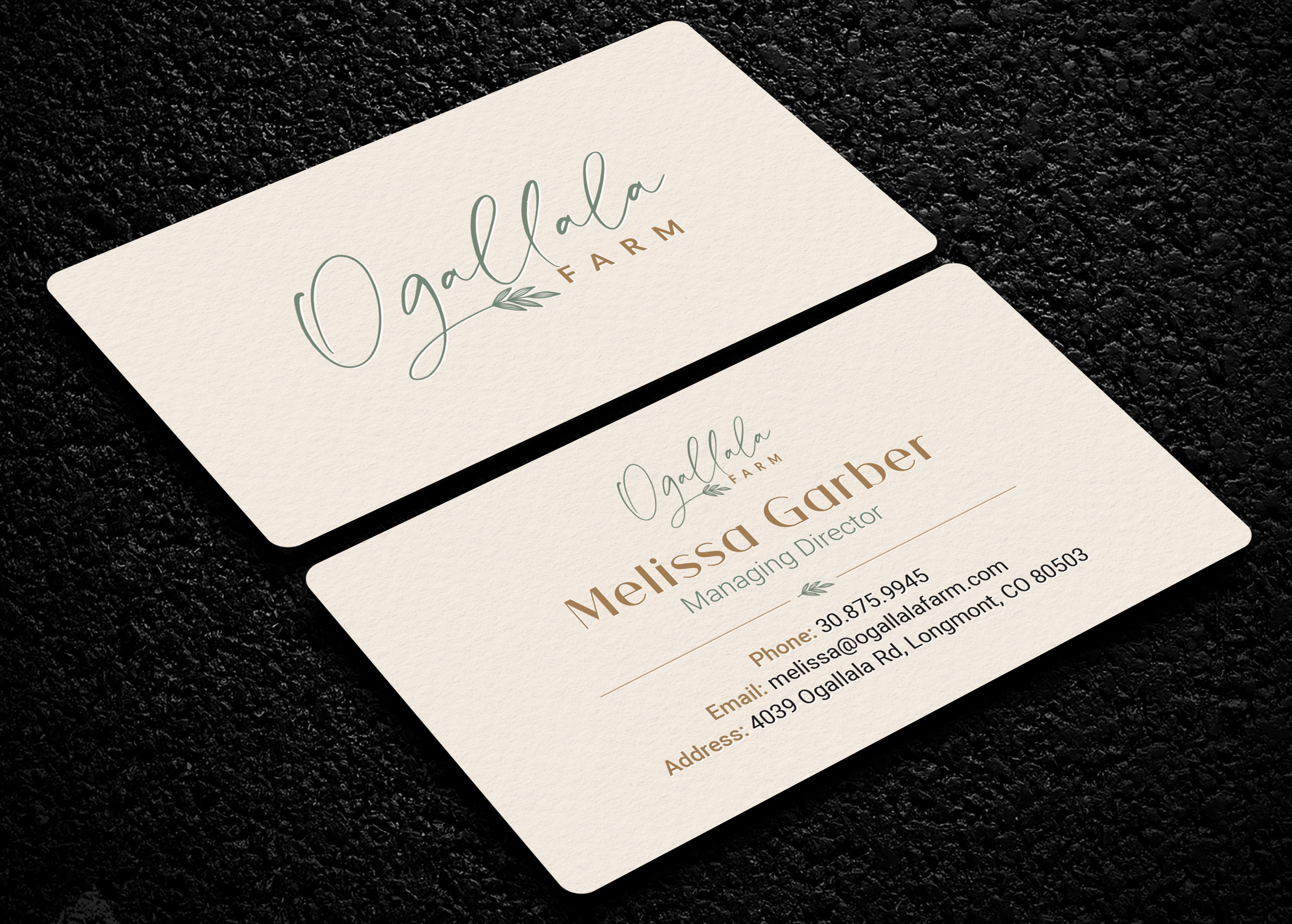 Diseño de Tarjeta de Presentación por Soma.Debnath para Ogallala Farm, LLC | Diseño #29804720