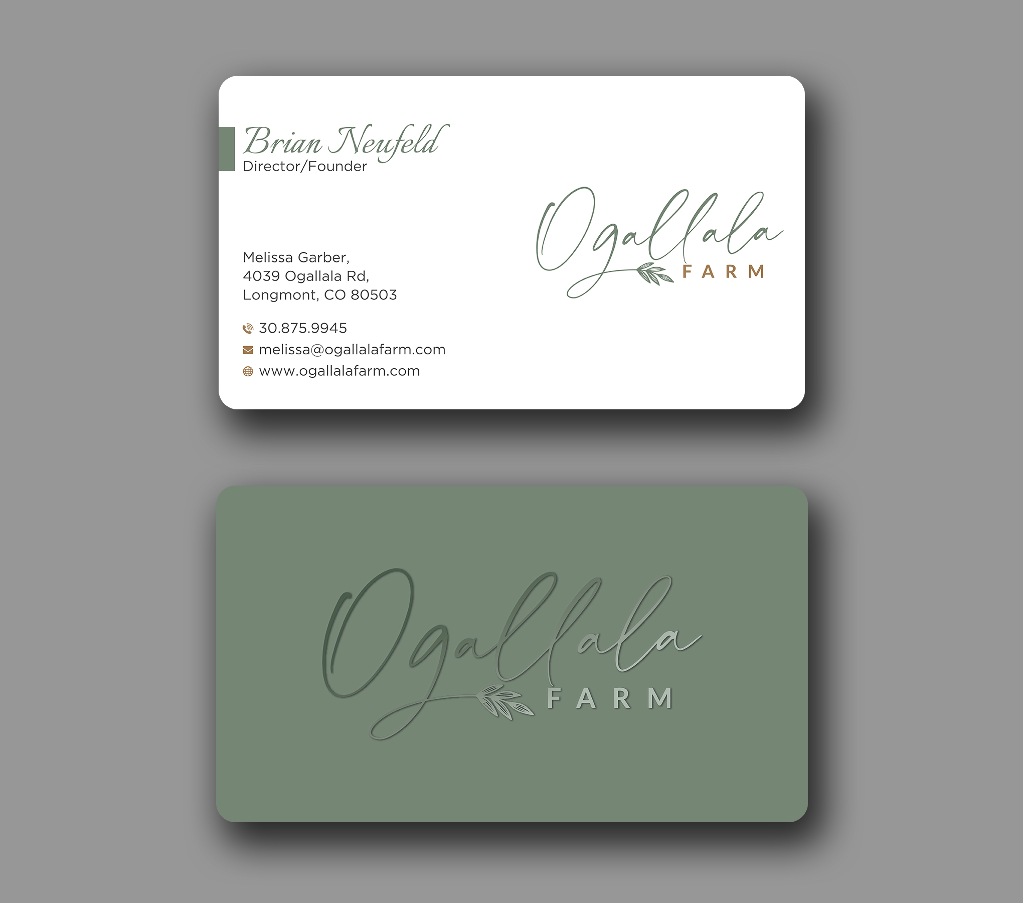 Diseño de Tarjeta de Presentación por Uttom 2 para Ogallala Farm, LLC | Diseño #29790321