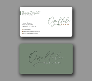 Diseño de Tarjeta de Presentación por Uttom 2 para Ogallala Farm, LLC | Diseño: #29790321