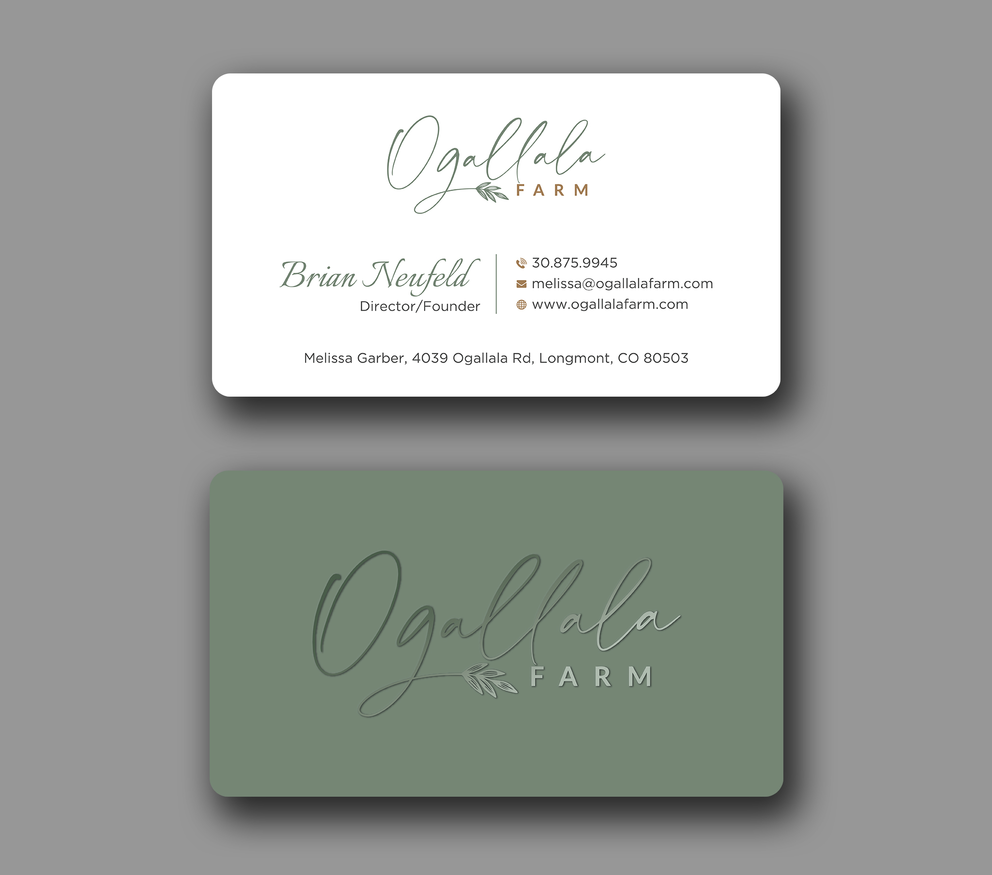 Business Card Design by Uttom 2 for Ogallala Farm, LLC | Design #29790322