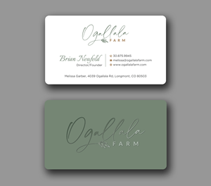 Diseño de Tarjeta de Presentación por Uttom 2 para Ogallala Farm, LLC | Diseño: #29790322