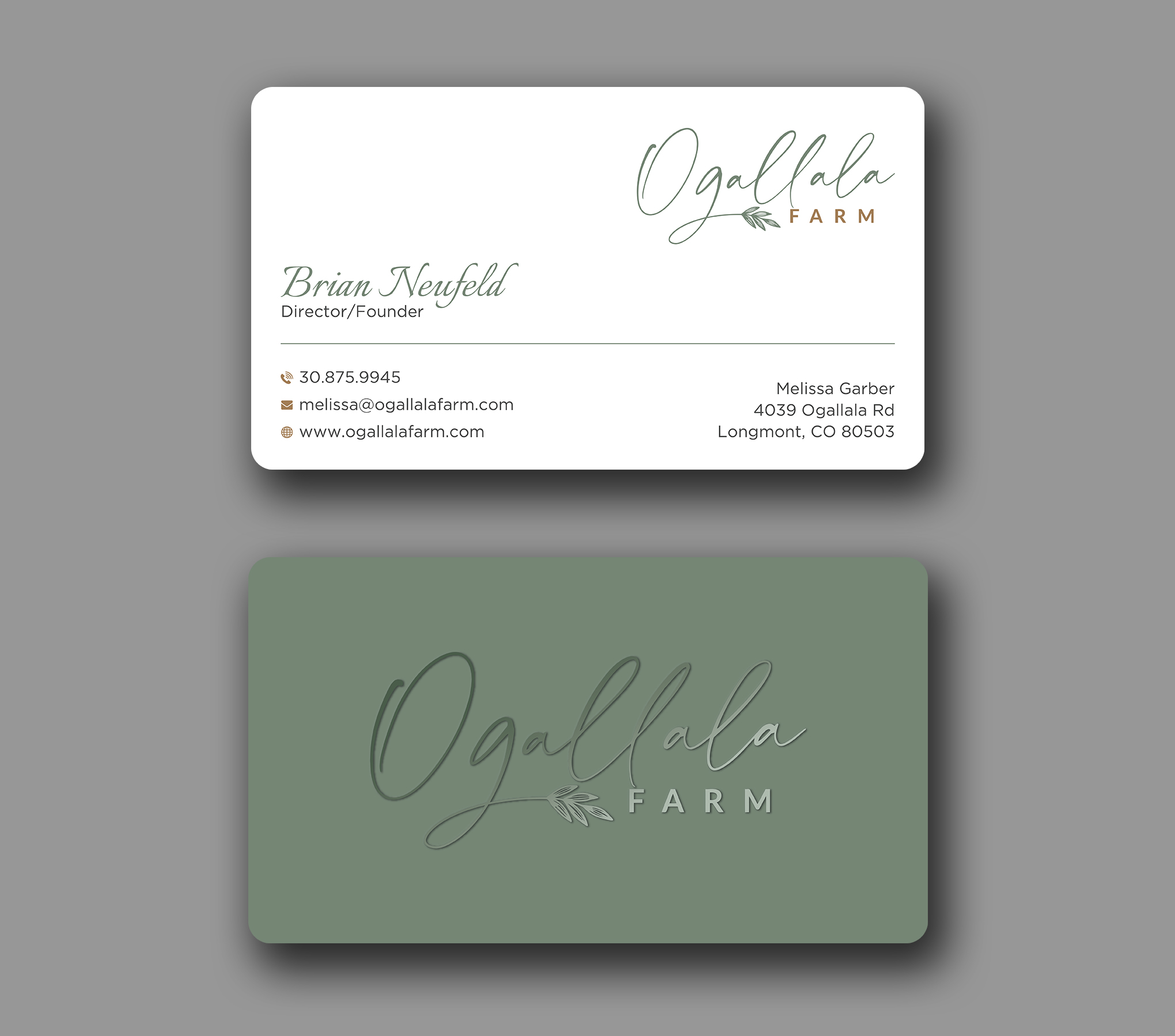 Visitenkarten-Design von Uttom 2 für Ogallala Farm, LLC | Design #29790323