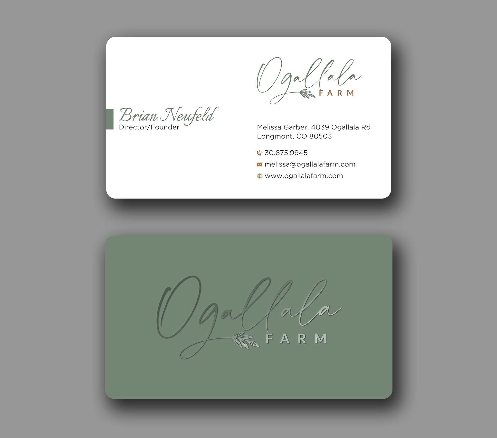 Visitenkarten-Design von Uttom 2 für Ogallala Farm, LLC | Design #29790324